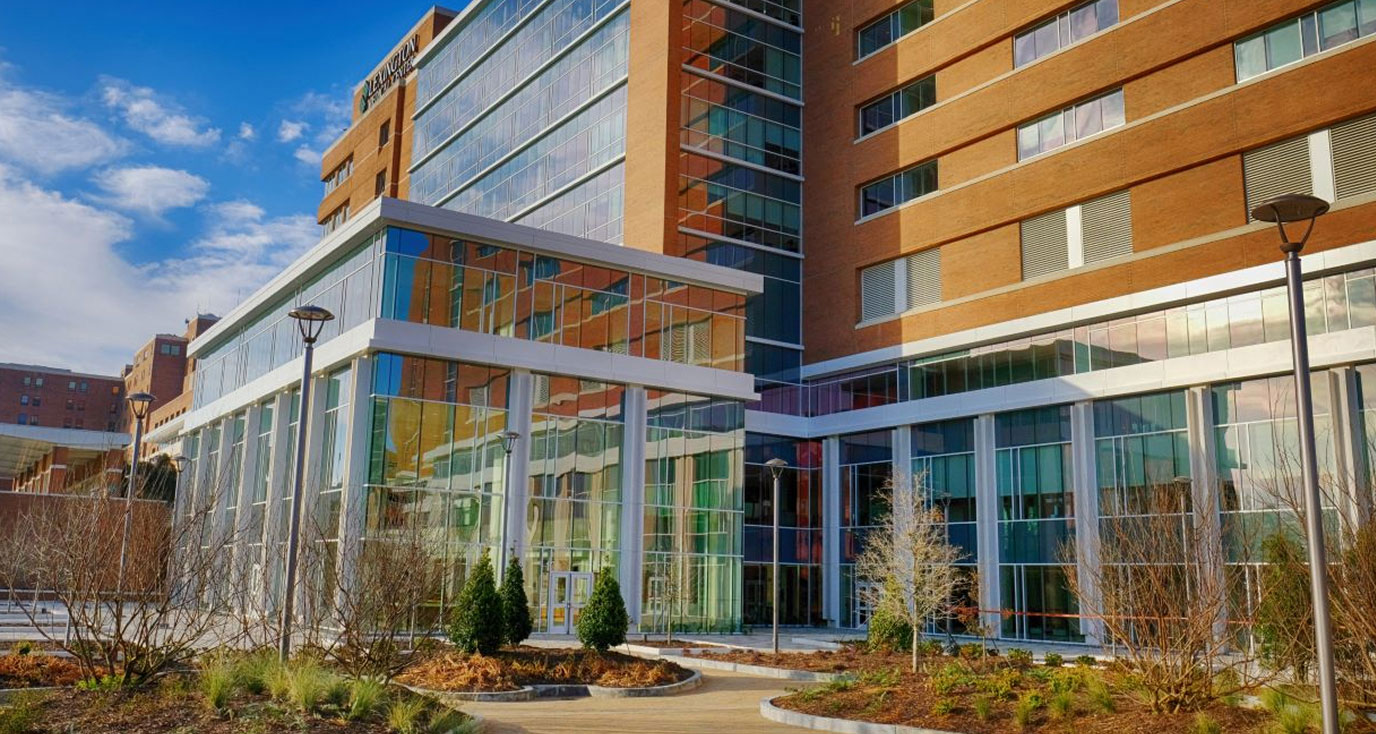 A close-up of the outside area of Lexington Medical Center.
